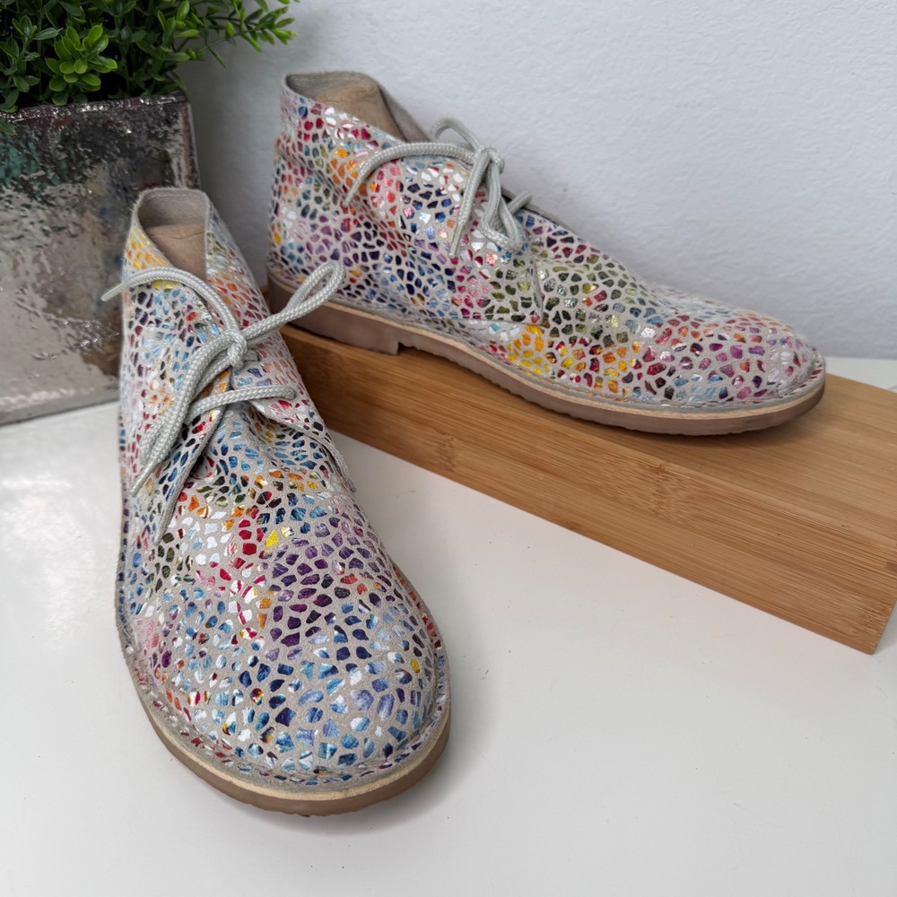 Mogambo‎ Safari Chukka Boots Unisex Multicolor Mosaic Suede 42 EU/W11-11.5 US